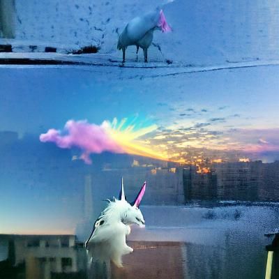 Unicorn in a Sunlit Meadow at Dawn