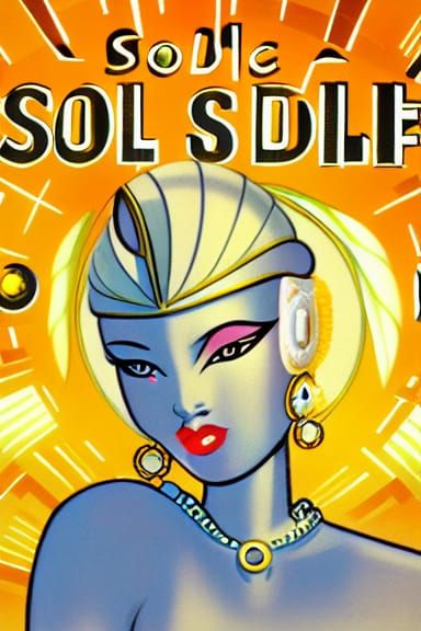 Sol the sun goddess. art deco dieselpunk