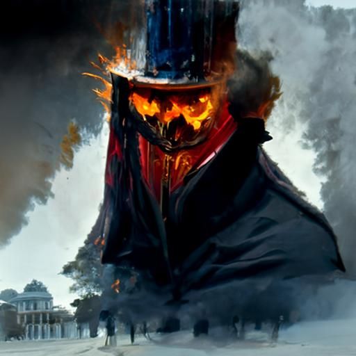 Burning White House During Civil War