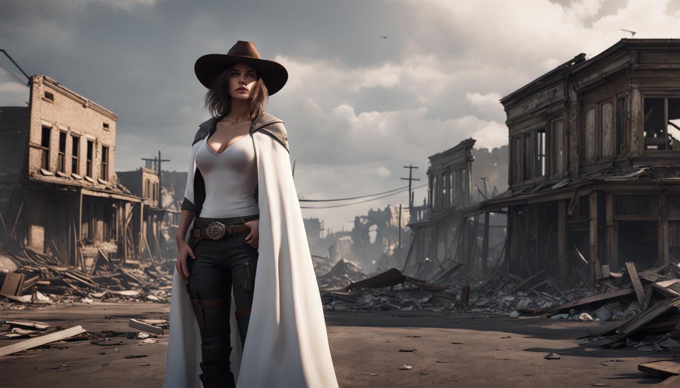 Apocalyptic Sheriff with Silver Revolver, Unreal Engine