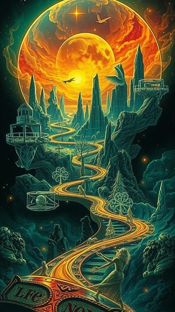 Mystical Hourglass: Sandman's Dream Realm in Fantasy Art