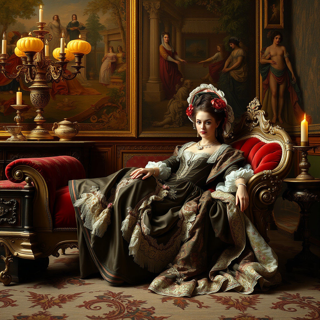 Opulent Woman in Renaissance Style