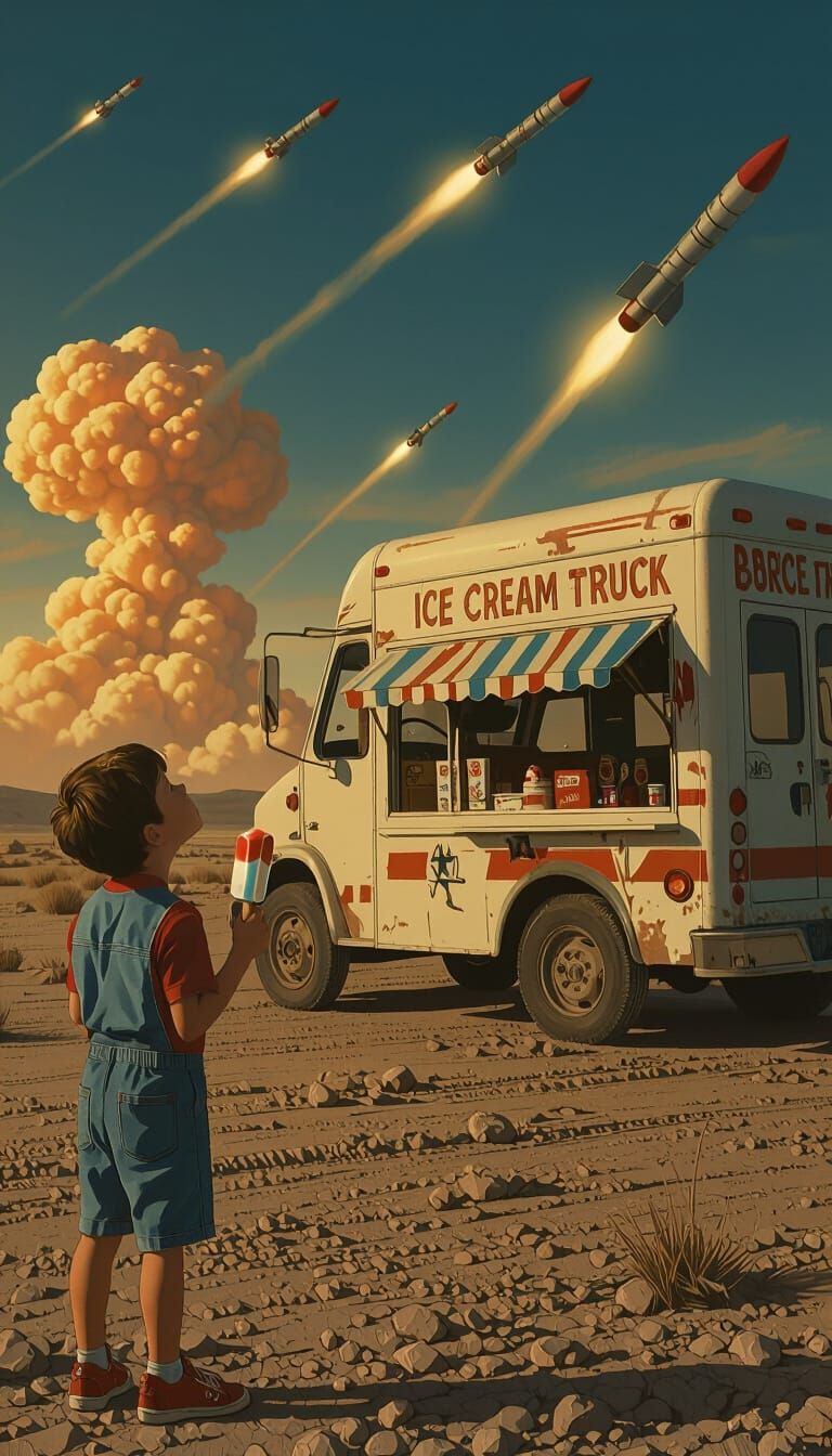 Post-Apocalyptic Boy with Bomb Pop