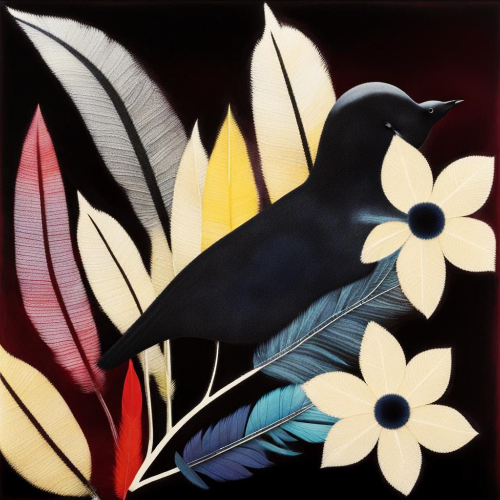 Black Bird Photogram in Man Ray Style