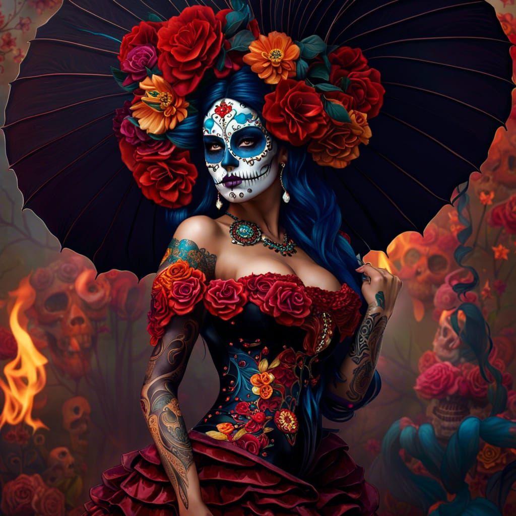 Día de los Muertos girl