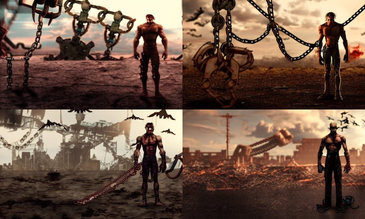 Dystopian Wasteland: Bound Man's Nightmare