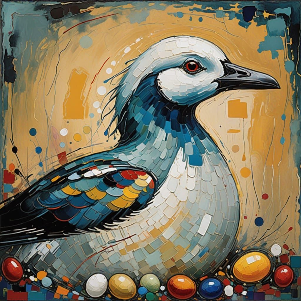 Expressive Golden Goose in Dreamlike Atmosphere