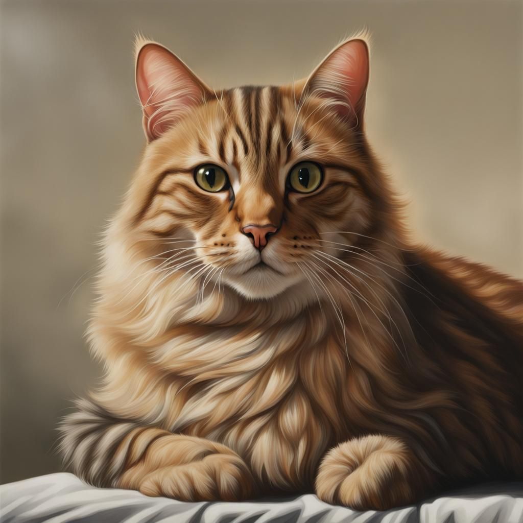 Photorealistic Chad Cat Portrait