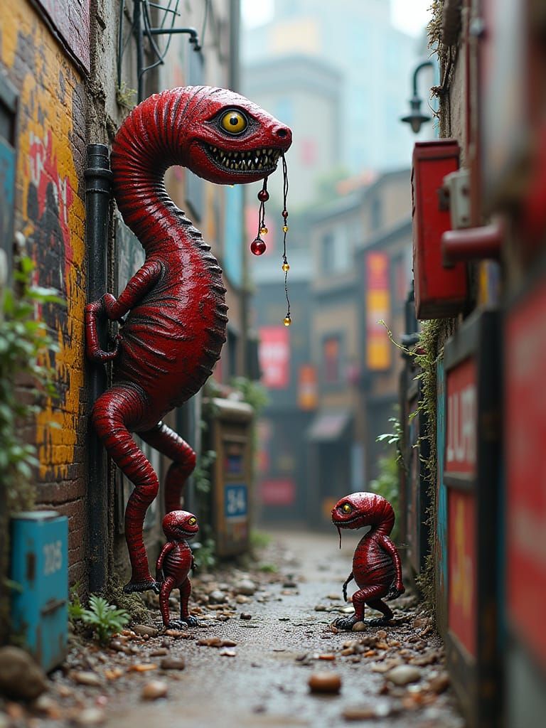 Miniature Mesonoxian City Suffering from Urban Angst and Osc...