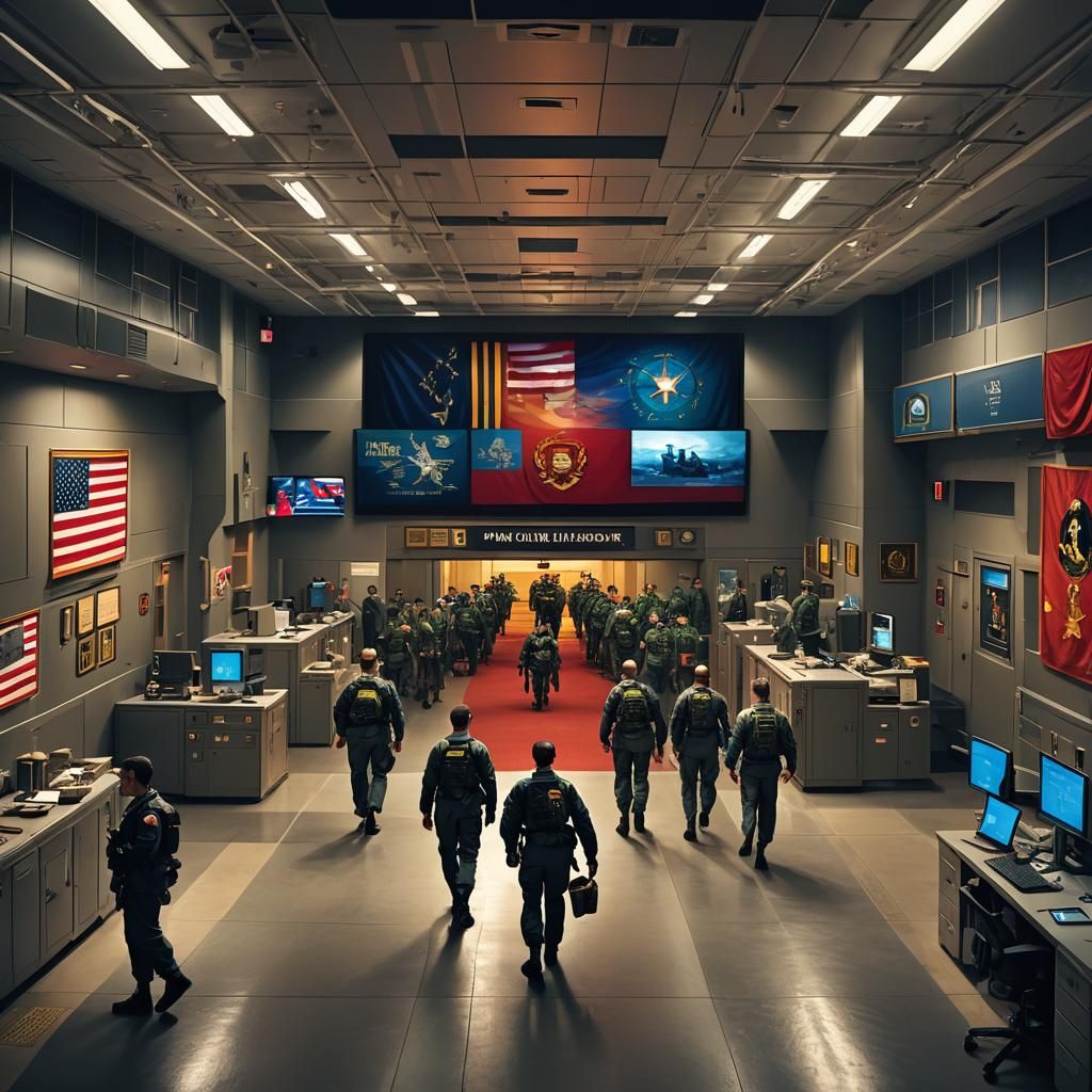 Navy SEALs Mission Prep in Pentagon Corridor