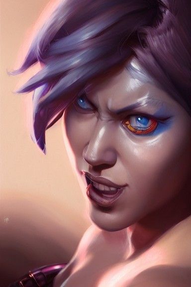 Ms Fortune Hyperrealistic Portrait in Expressionist Style