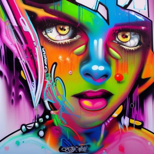 Graffiti Art of Agatha's Doodad in Vibrant Splash Style