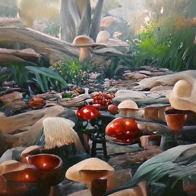 Secret mushroom garden