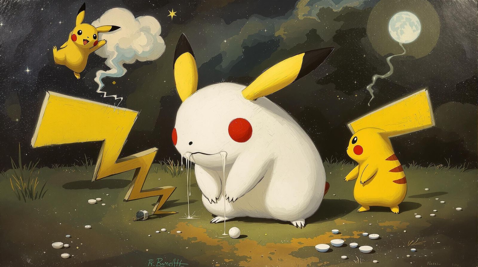Seuss-Magritte-Plath - Pikachu