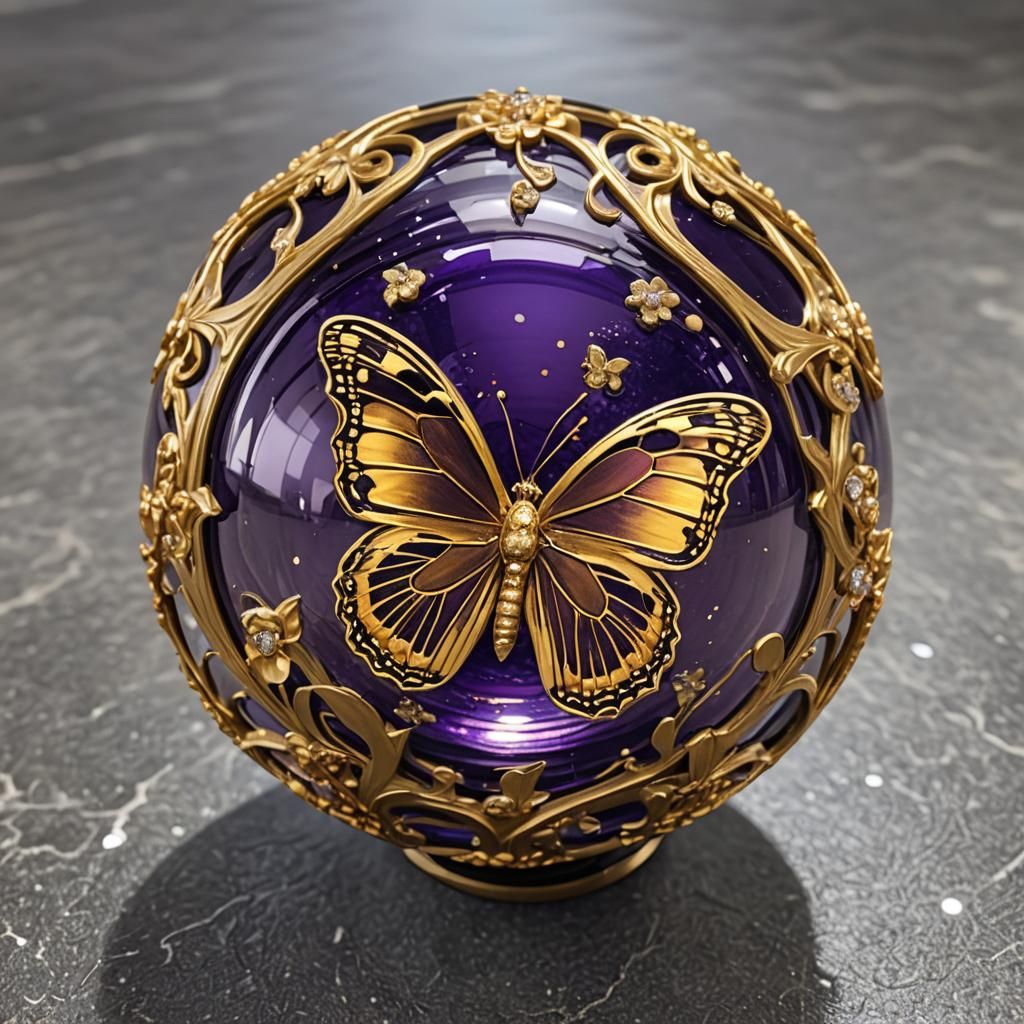 Golden Butterfly Orb