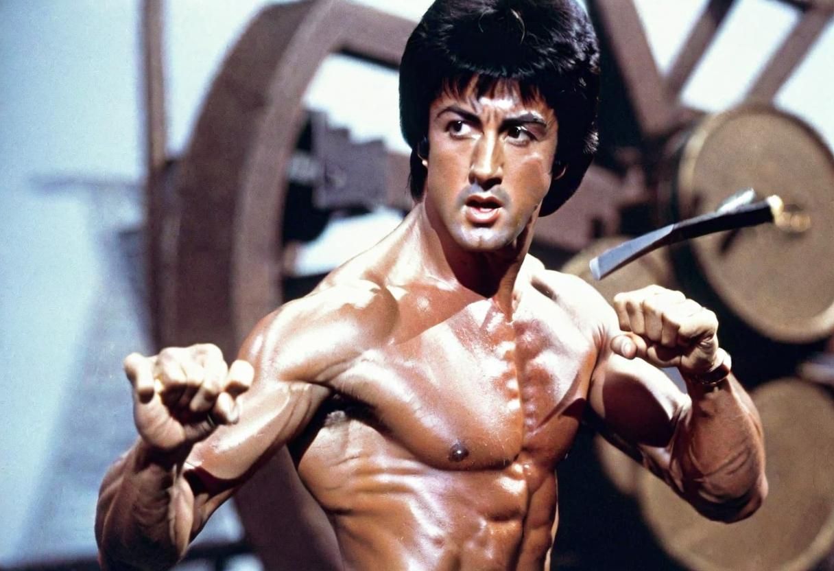 Fierce Young Warrior with Battle Wounds