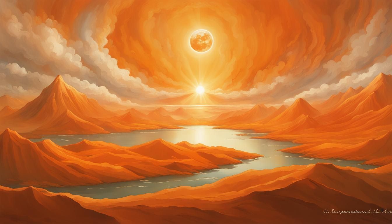 Orange Catholic Origami Paper Folds in 8K