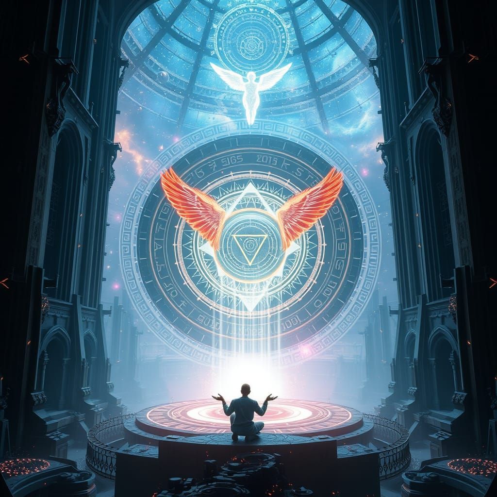 Interdimensional Crucible Chamber with Glyph-Core