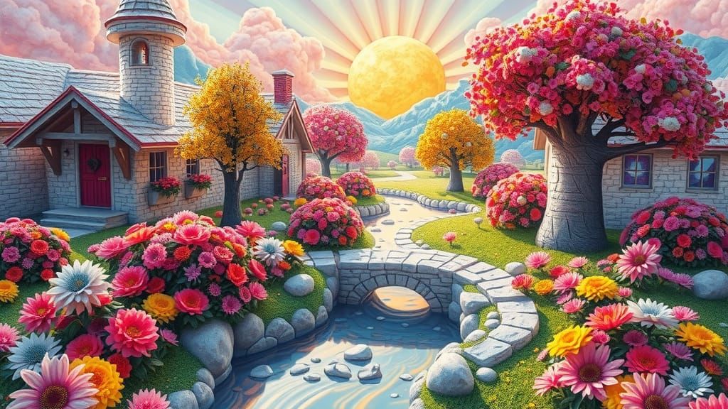 Marshmallowpunk Fantasy Farmland: Abstract Dreamscape