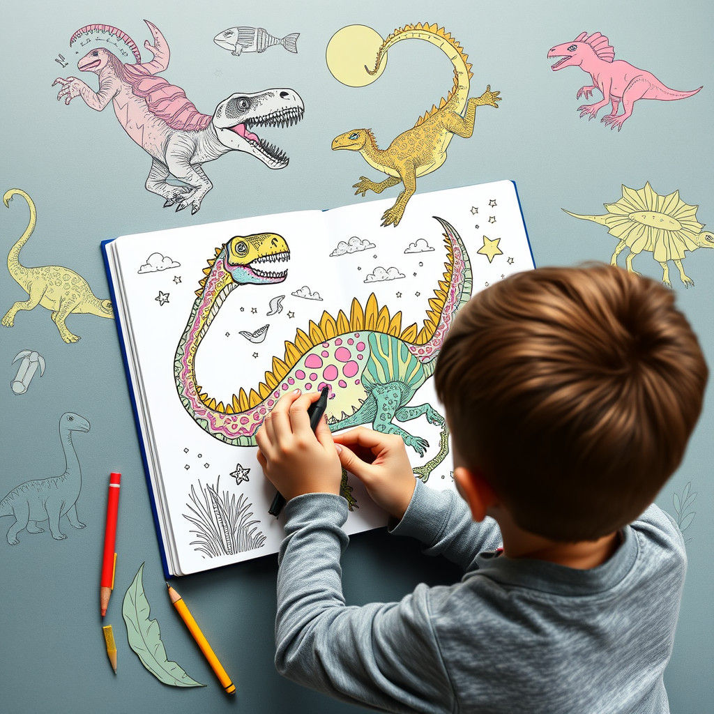 Psychedelic Dinosaur Doodles Come to Life