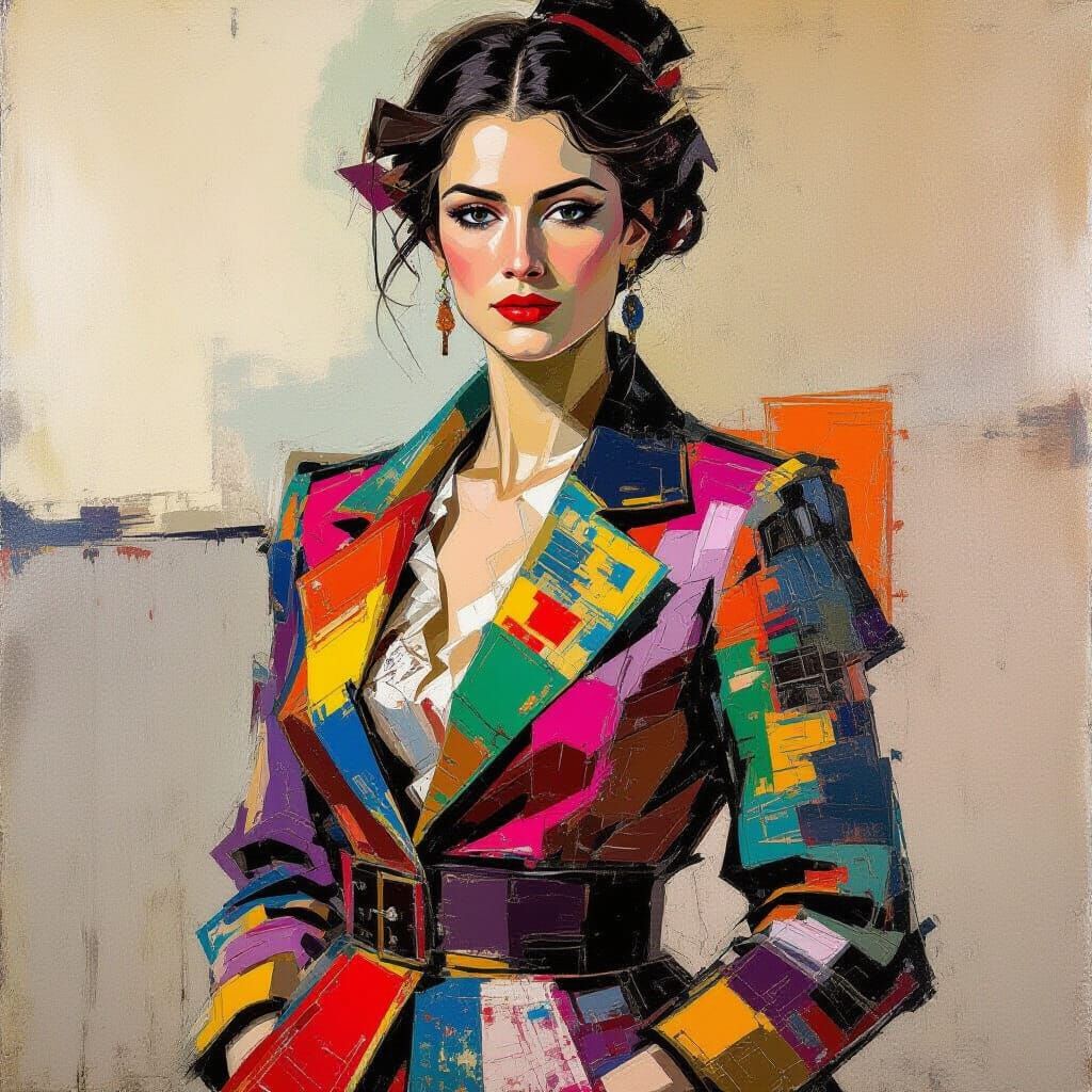 Abstract Figure in the Style of Expressionism