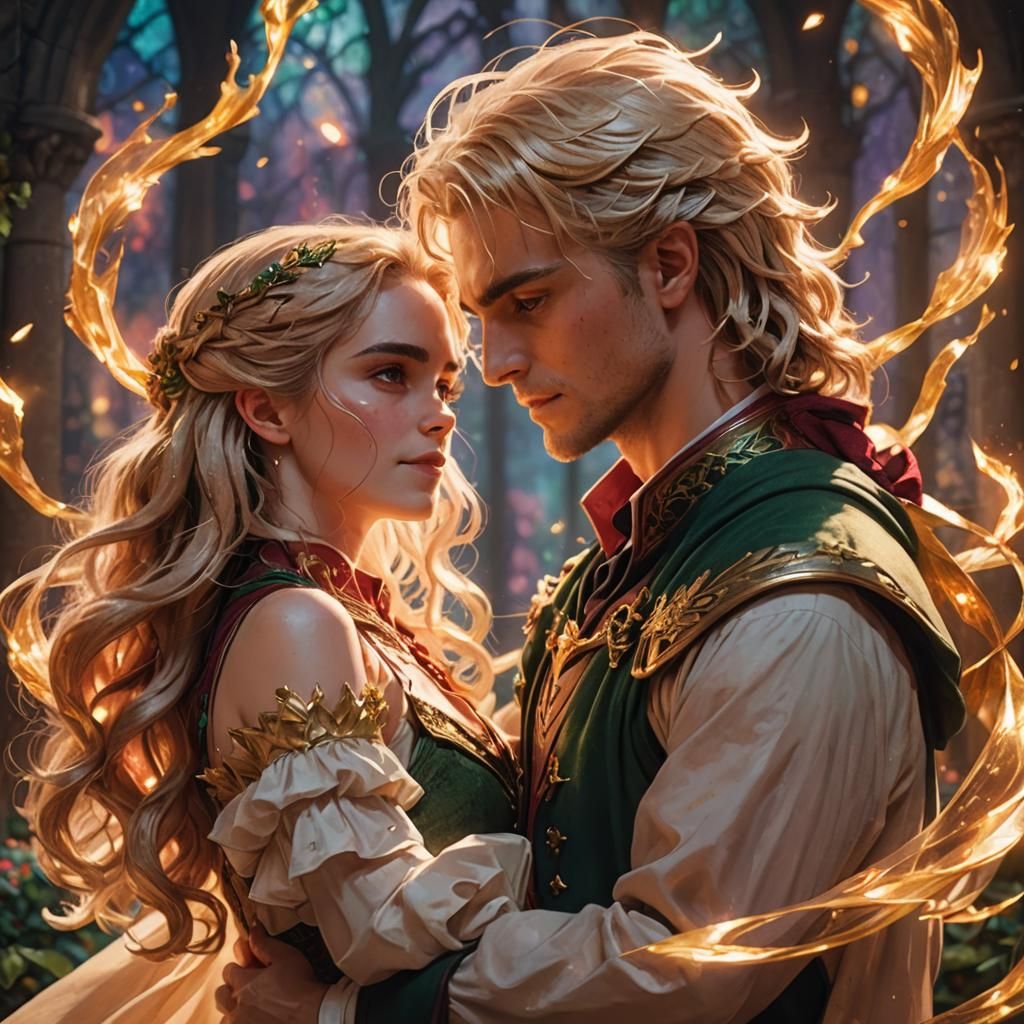 Romantic Embrace: Anime-Inspired Concept Art