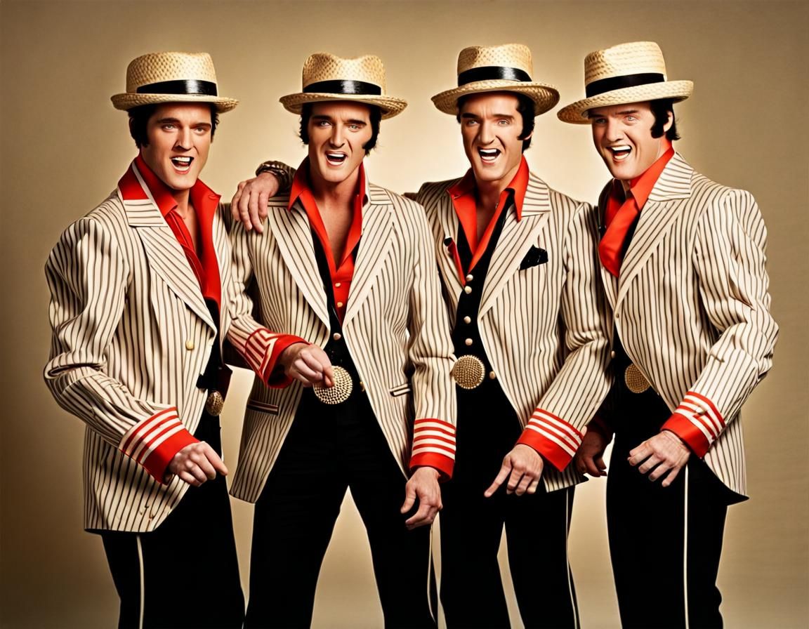 Elvis Impersonators Form Barbershop Quartet
