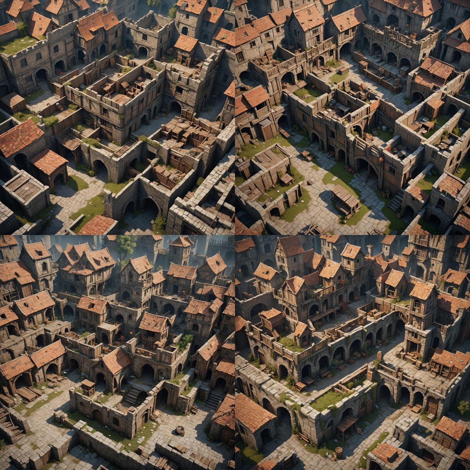 Fantasy Street Gang Hideout in Medieval City