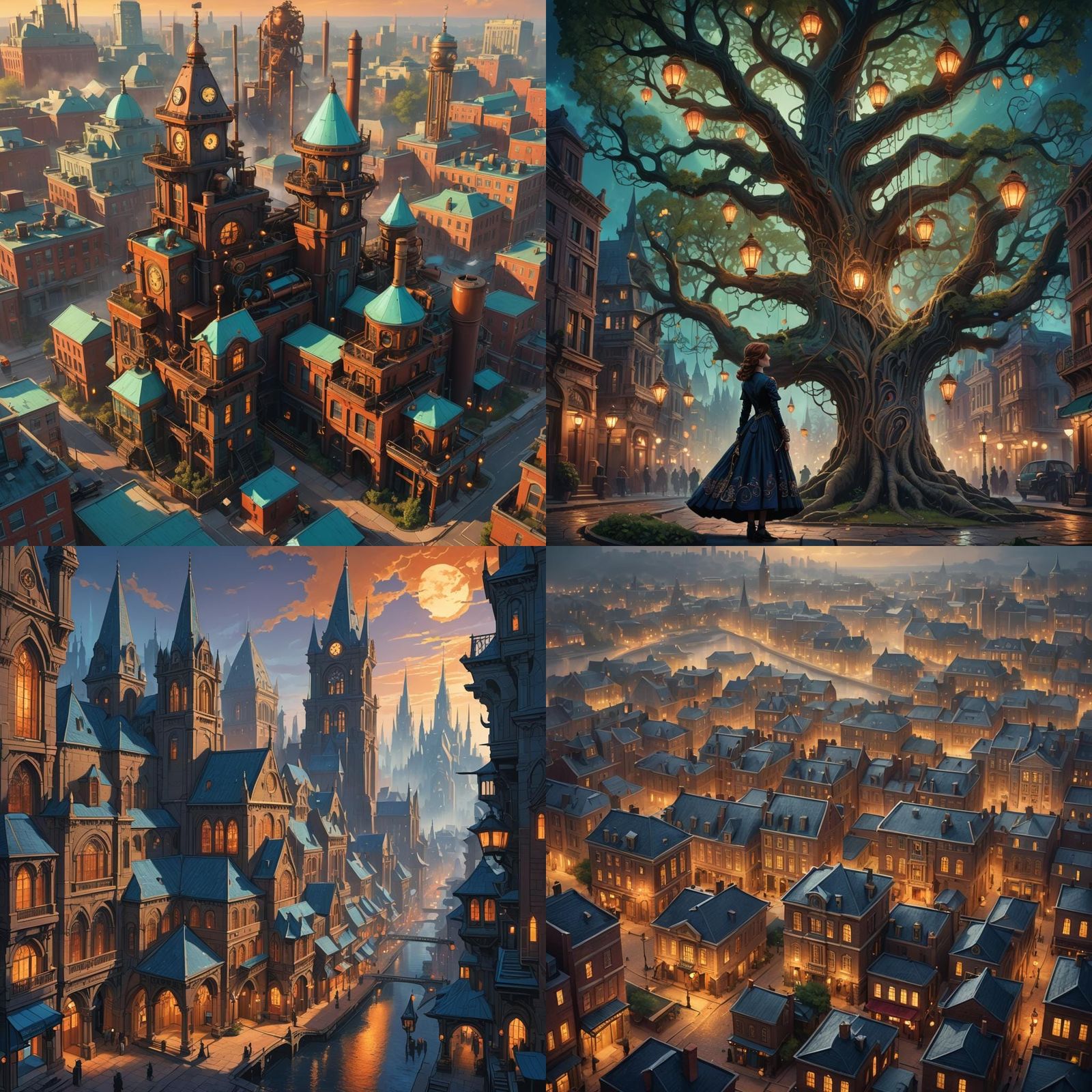 Fantastical Alexandria Virginia City in Detailed Matte Paint...