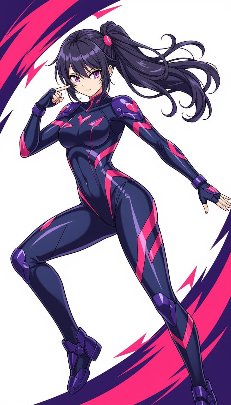 Armored Girl in Anime Style Key Visual