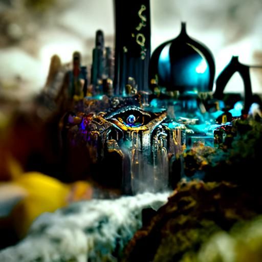 Detailed Matte Painting of Dajjal in Fantasy Concept Art