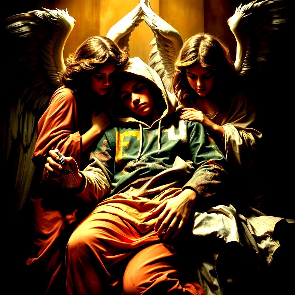 Angels Honoring the Fallen Graffiti Artist