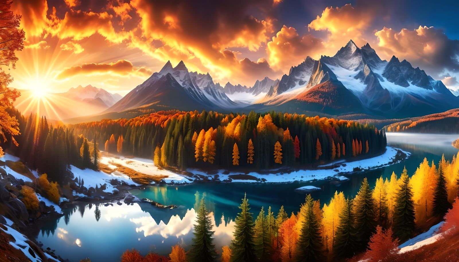 Enchanted Forest Landscape in Gouache and Watercolor