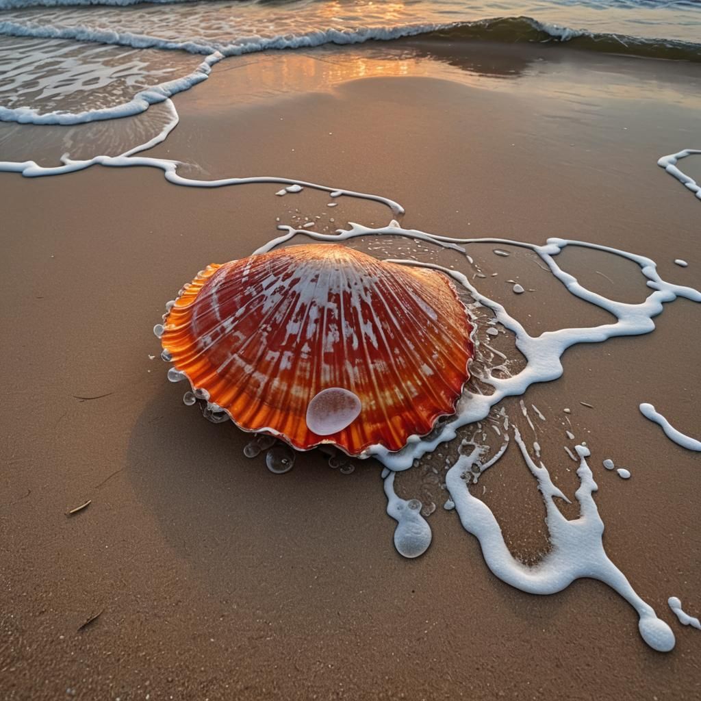 Sunset Beach Giant Seashell