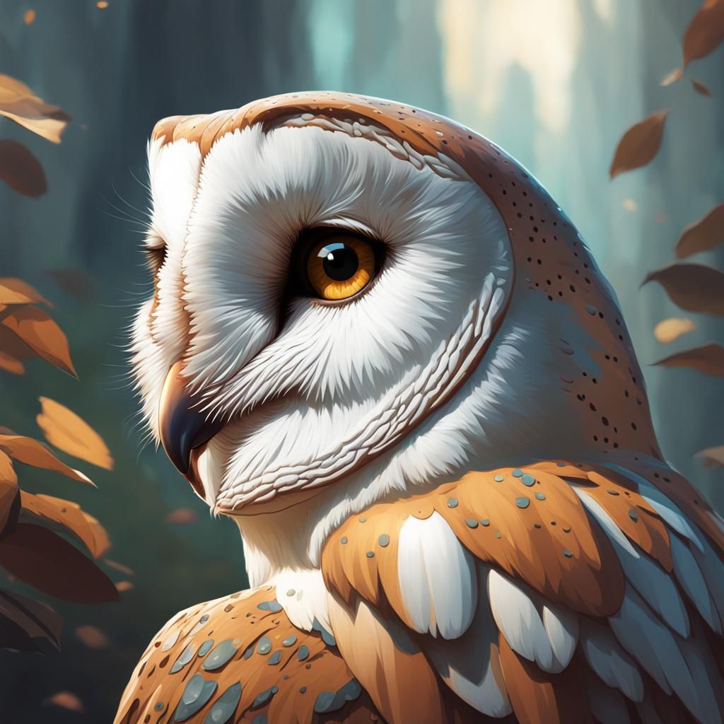 Hyperdetailed Barn Owl Portrait in Unreal Engine 5