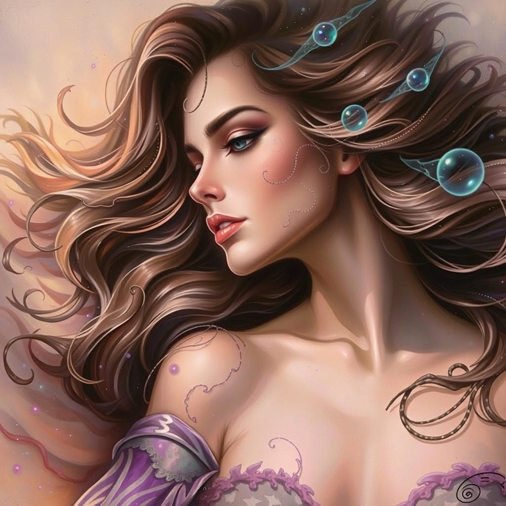 Iridescent Orb Atop a Ferocious Tornado