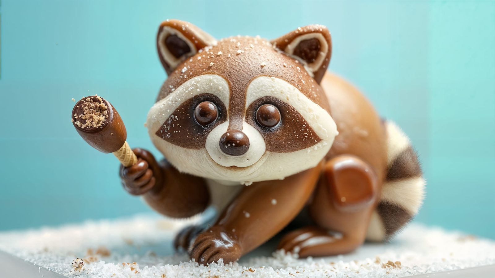 Ice Cream Raccoon: A Sweet AI Creation