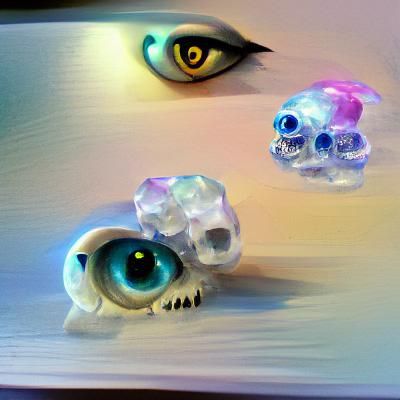 Crystal-Eyed Skull: High-Resolution Rendering