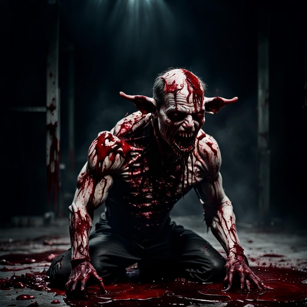 Blood Creature in Dark Fantasy Slaughterhouse