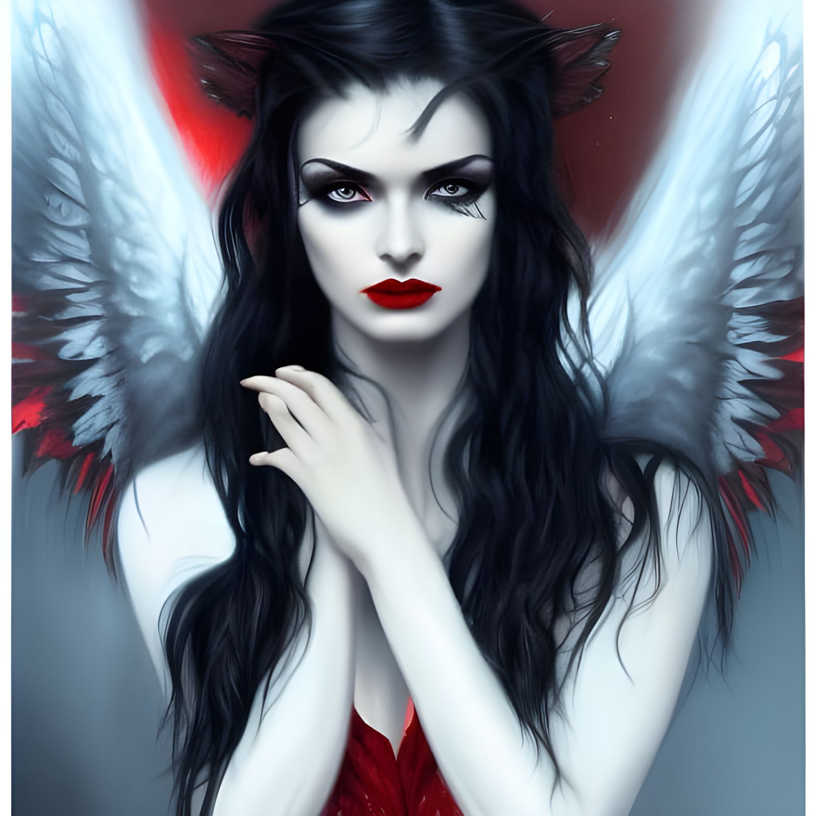 Fallen Angel in Dark Room: Fantasy Concept Art