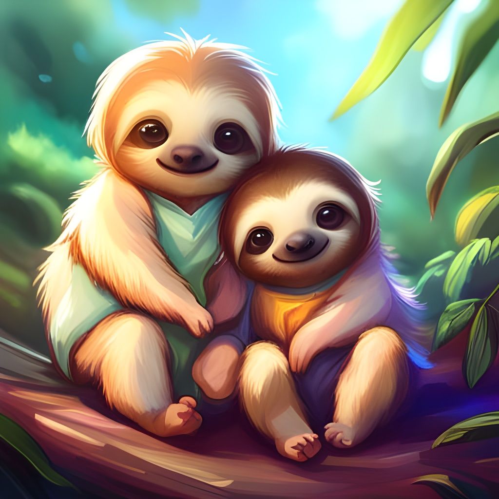 Adorable Baby Sloths Playing Dress-Up