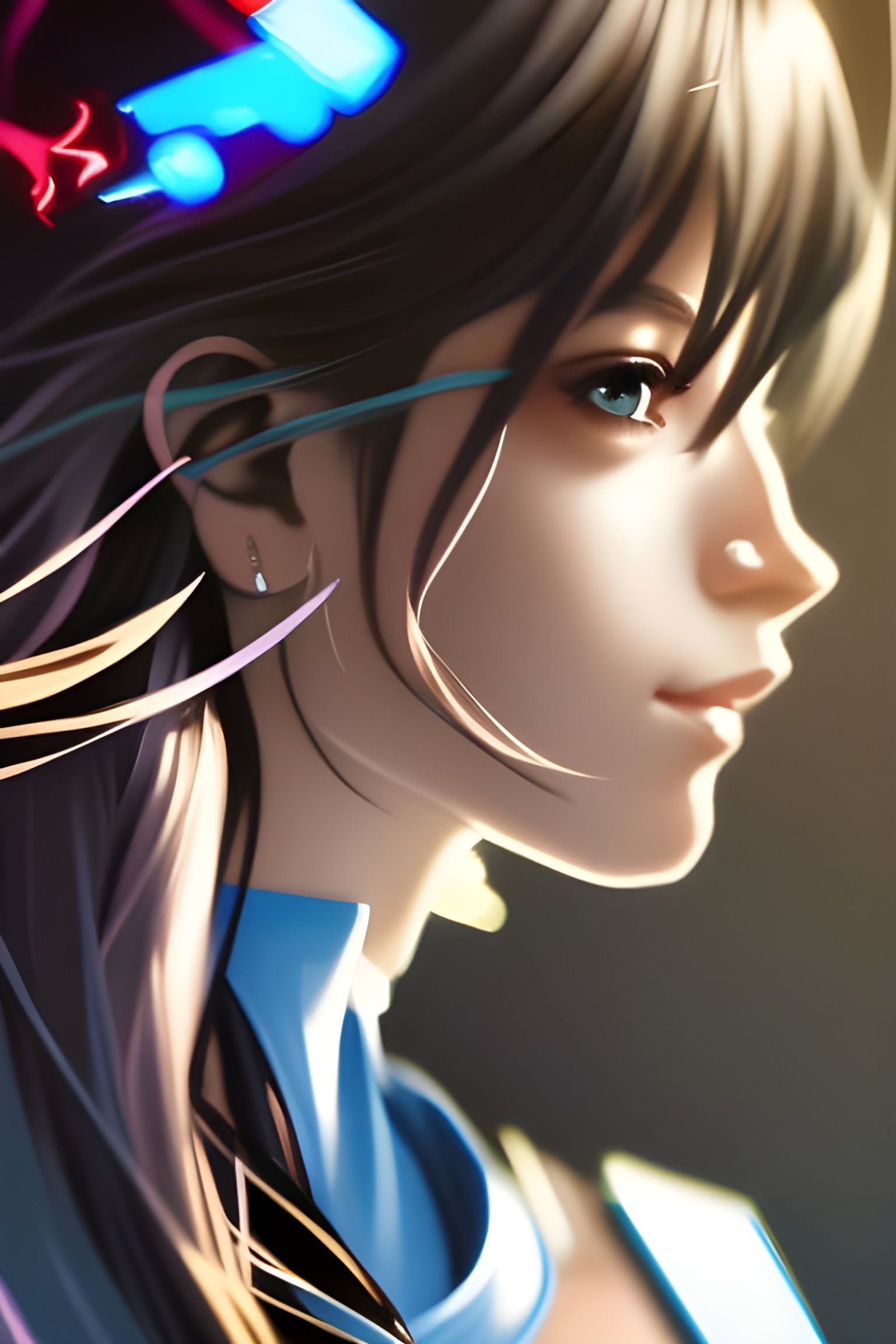 A hot anime gaming girl