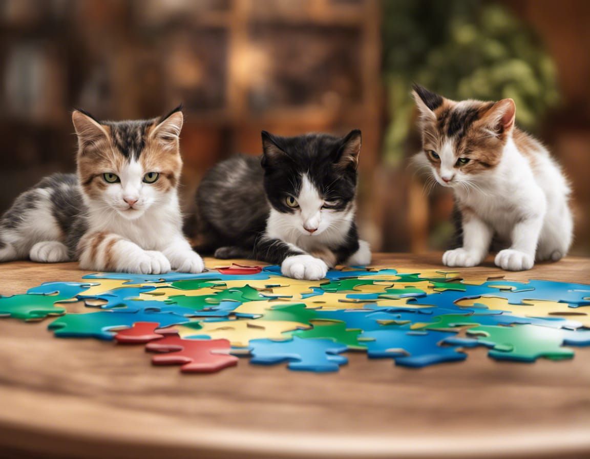Mittens, Sox and Chalupa Solve Puzzle as a Team