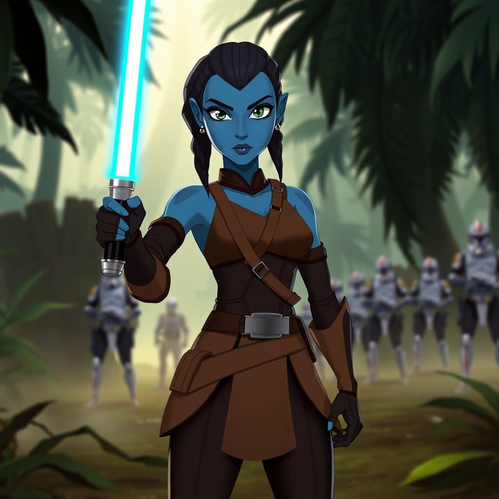 Jedi Knight in Star Wars: The Clone Wars Style