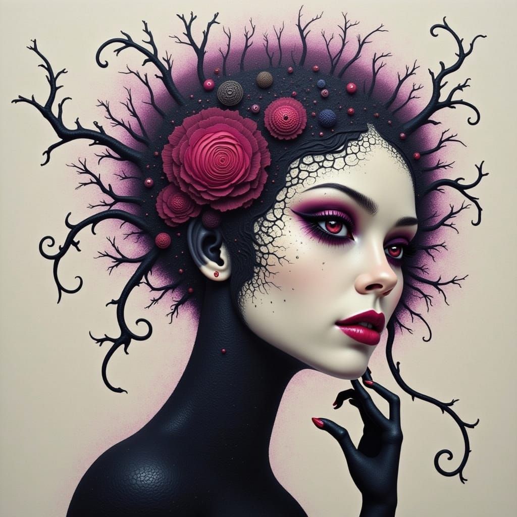 Surreal Landscape with Vibrant Cicada Song