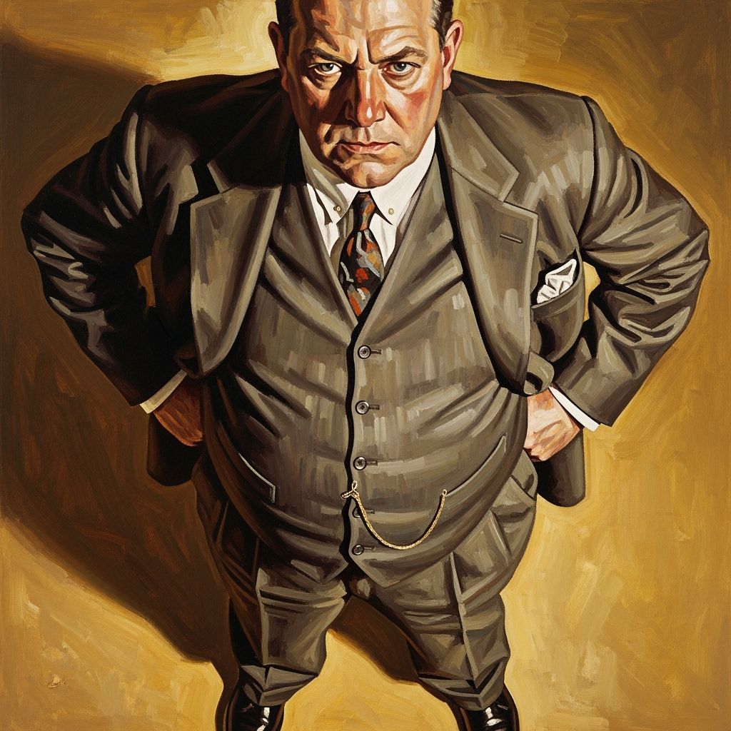 Confident Man in Suit with Golden Lighting