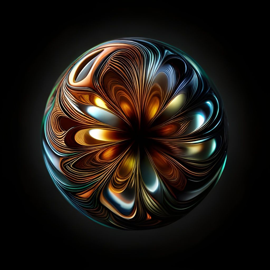 Vibrant Quantum Orb in Hyperdetailed Macro Rendering