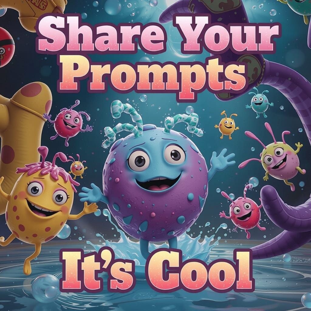 Sparkling Share Prompts in Gothic 3D Font