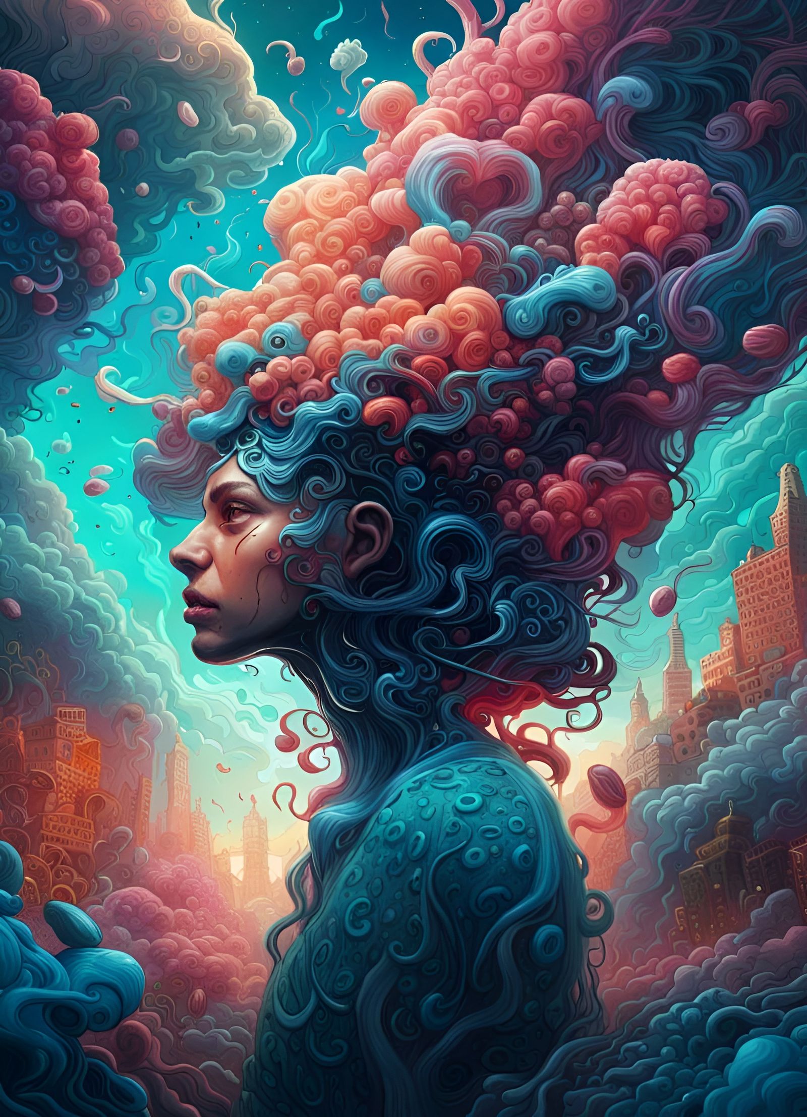 Deep Dream of Oblivion: Experimental Digital Art