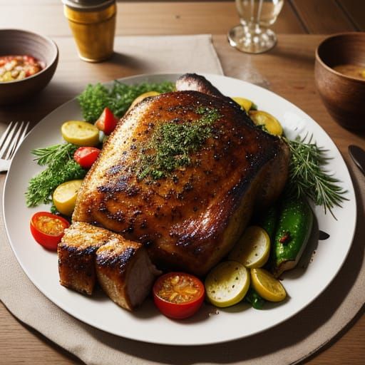 Cozy Dinner Scene in Earthy Tones